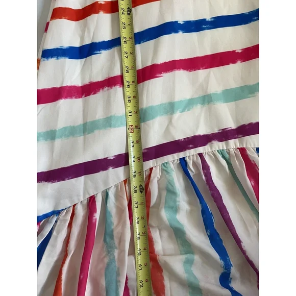 Aura Striped High To low Flowy Dress size Small - Picture 5 of 9